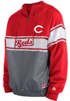 New Era Cincinnati Reds Mens Red Throwback Ripstop Pullover Jackets