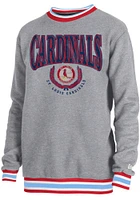 New Era St Louis Cardinals Mens Grey Throwback Cuff Stripe Long Sleeve Fashion Sweatshirt