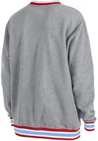 New Era St Louis Cardinals Mens Grey Throwback Cuff Stripe Long Sleeve Fashion Sweatshirt