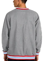 New Era St Louis Cardinals Mens Grey Throwback Cuff Stripe Long Sleeve Fashion Sweatshirt