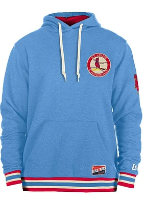 New Era St Louis Cardinals Mens Light Blue Throwback Cuff Stripe Fashion Hood
