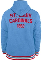 New Era St Louis Cardinals Mens Light Blue Throwback Cuff Stripe Fashion Hood