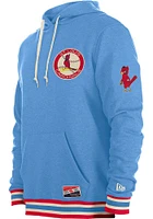 New Era St Louis Cardinals Mens Light Blue Throwback Cuff Stripe Fashion Hood