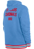 New Era St Louis Cardinals Mens Light Blue Throwback Cuff Stripe Fashion Hood