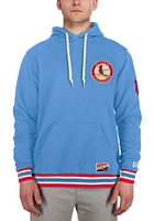 New Era St Louis Cardinals Mens Light Blue Throwback Cuff Stripe Fashion Hood