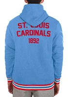 New Era St Louis Cardinals Mens Light Blue Throwback Cuff Stripe Fashion Hood