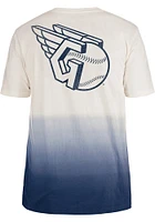 New Era Cleveland Guardians Navy Blue Throwback Ombre Short Sleeve Fashion T Shirt