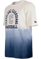 New Era Cleveland Guardians Navy Blue Throwback Ombre Short Sleeve Fashion T Shirt