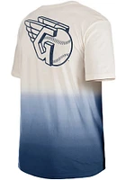 New Era Cleveland Guardians Navy Blue Throwback Ombre Short Sleeve Fashion T Shirt