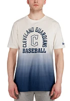New Era Cleveland Guardians Navy Blue Throwback Ombre Short Sleeve Fashion T Shirt
