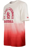 New Era St Louis Cardinals Red Throwback Ombre Short Sleeve Fashion T Shirt