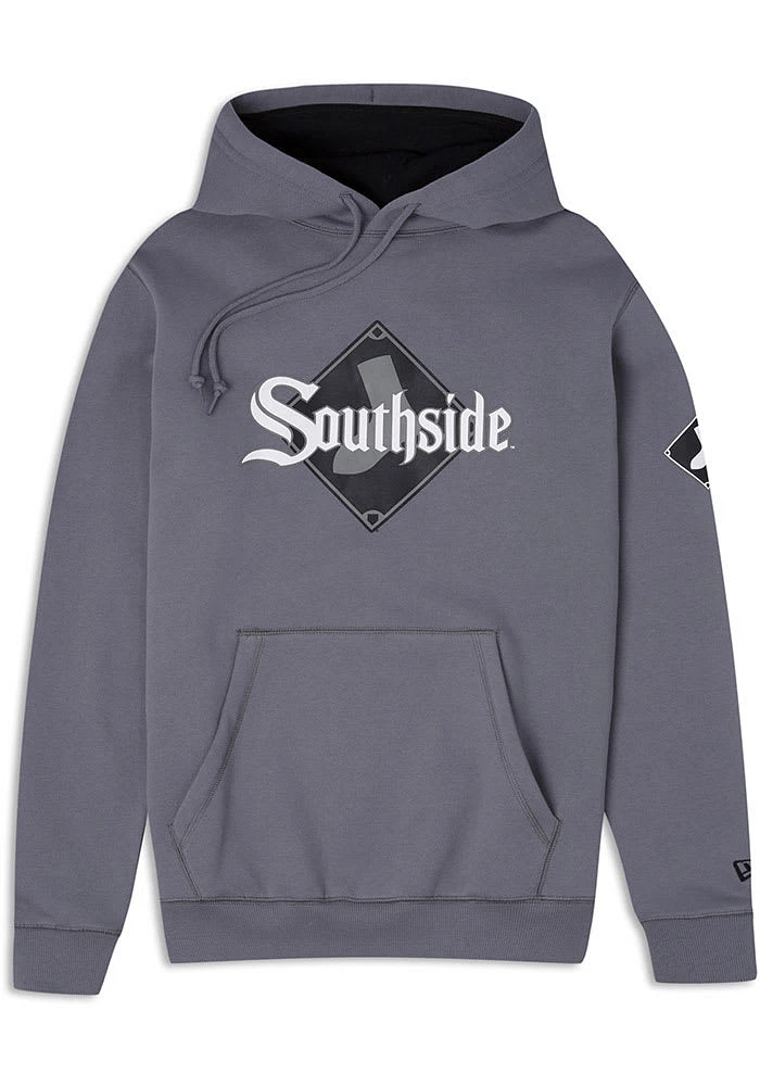 New Era Chicago White Sox Mens Grey City Connect Logo Long Sleeve Hoodie
