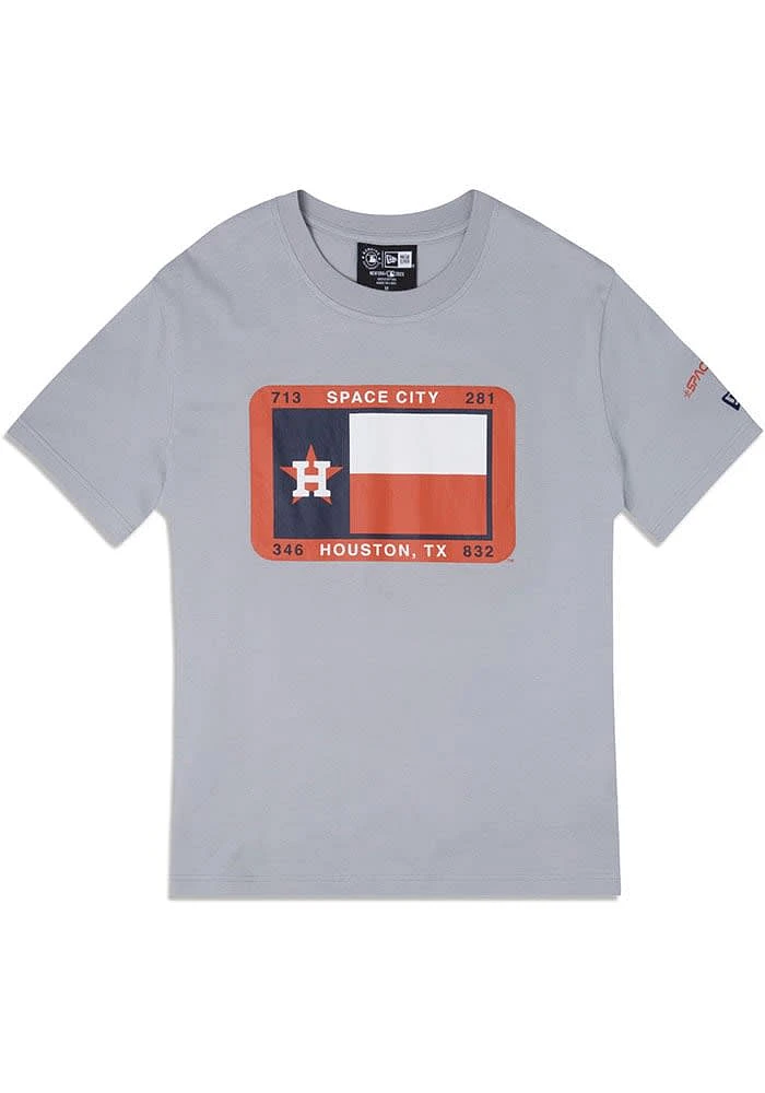 New Era Houston Astros Grey City Connect Logo Short Sleeve T Shirt