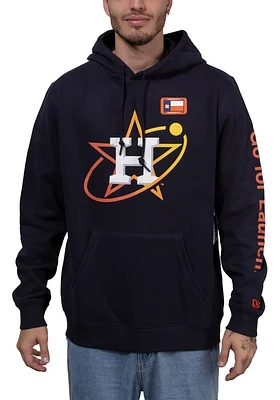 New Era Houston Astros Mens Navy Blue City Connect Logo Long Sleeve Hoodie