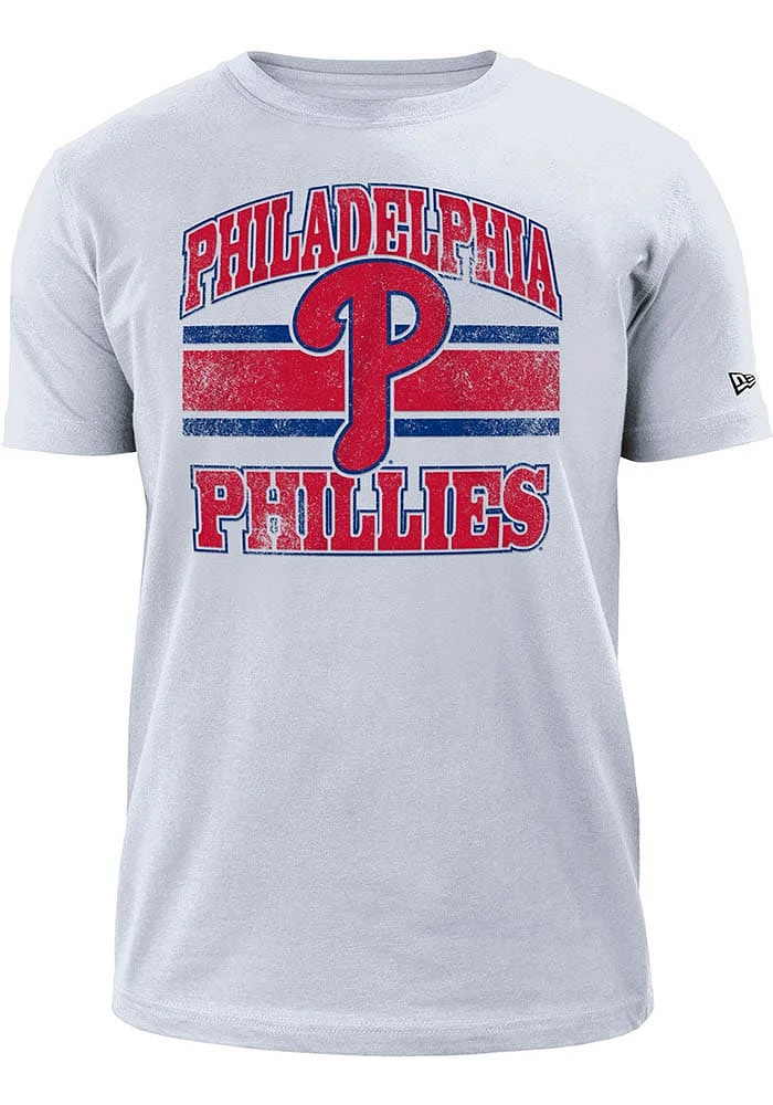 New Era Philadelphia Phillies White Retro Short Sleeve T Shirt