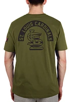 New Era St Louis Cardinals Olive Armed Forces Day Short Sleeve T Shirt