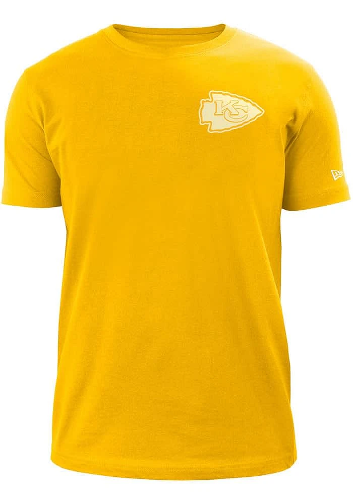 New Era Kansas City Chiefs Gold Tonal 2 Tone Short Sleeve T Shirt