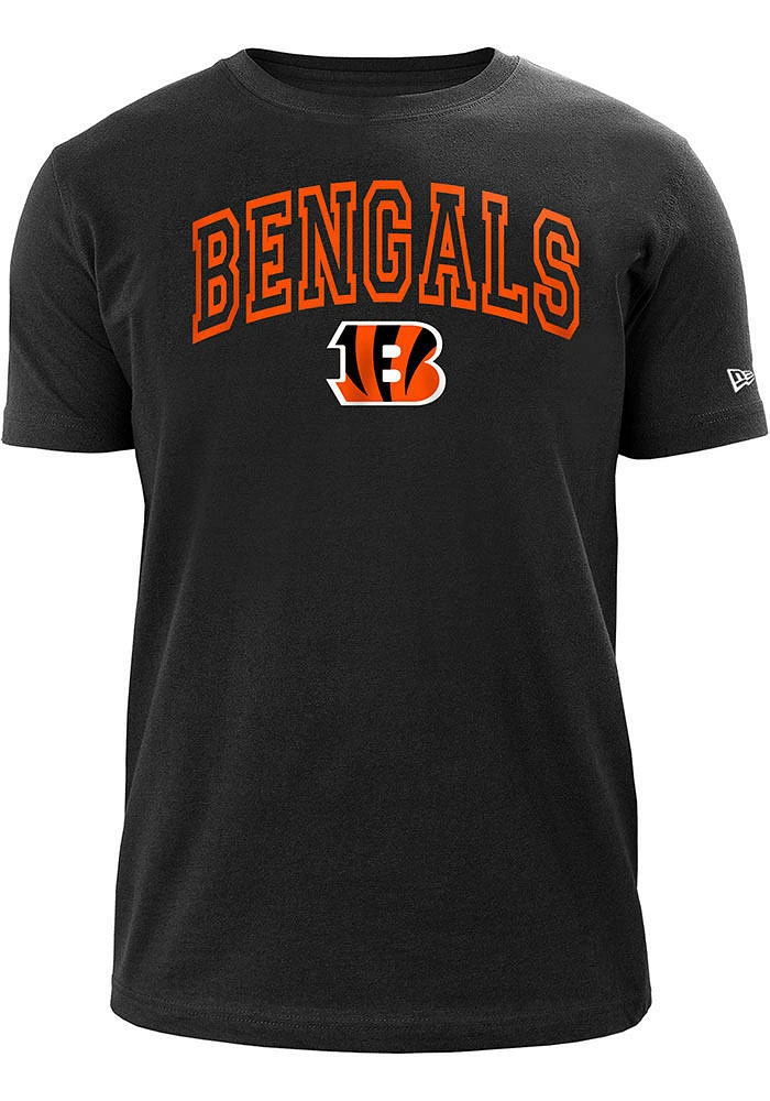 New Era Cincinnati Bengals Black ARCH MASCOT Short Sleeve T Shirt