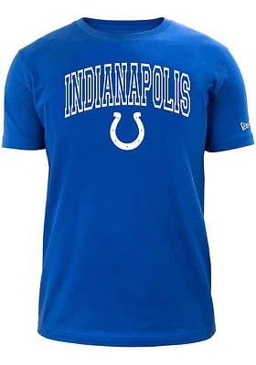 New Era Indianapolis Colts Blue ARCH NAME MASCOT Short Sleeve T Shirt