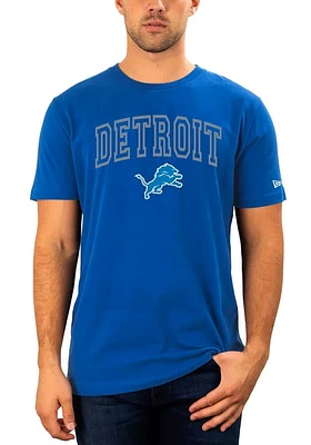 New Era Detroit Lions Blue Heart and Soul Short Sleeve T Shirt