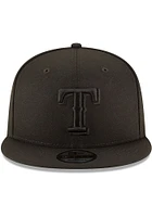 New Era Texas Rangers Black Tonal Basic 9FIFTY Mens Snapback Hat