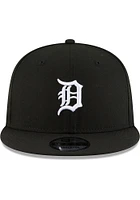 New Era Detroit Tigers Black White Logo 9FIFTY Mens Snapback Hat