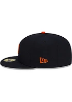 New Era Detroit Tigers Mens Navy Blue AC Road 59FIFTY Fitted Hat