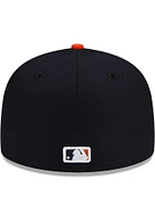 New Era Detroit Tigers Mens Navy Blue AC Road 59FIFTY Fitted Hat