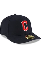 New Era Cleveland Guardians Mens Navy Blue AC Home LP59FIFTY Fitted Hat