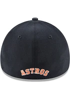 New Era Houston Astros Mens Navy Blue Team Classic 39THIRTY Flex Hat