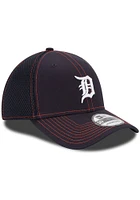New Era Detroit Tigers Mens Navy Blue Team Neo 39THIRTY Iconic Flex Hat