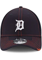 New Era Detroit Tigers Mens Navy Blue Team Neo 39THIRTY Iconic Flex Hat
