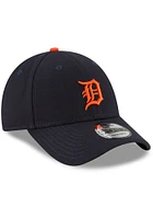New Era Detroit Tigers Road The League 9FORTY Adjustable Hat - Navy Blue