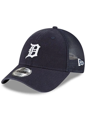 New Era Detroit Tigers Trucker 9FORTY Classic Adjustable Hat - Navy Blue