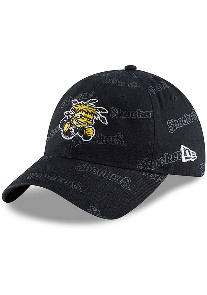 New Era Wichita State Shockers Black Worded 9TWENTY Womens Adjustable Hat