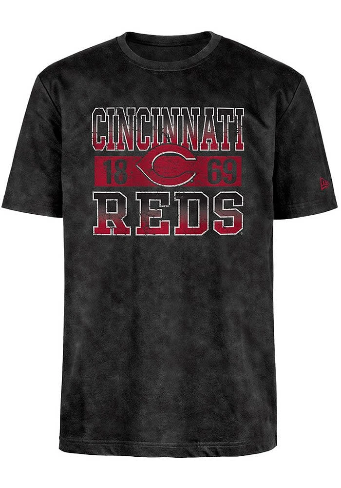 New Era Cincinnati Reds Black Sport Night Short Sleeve Fashion T Shirt