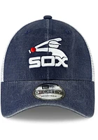 New Era Chicago White Sox Cooperstown Trucker 9FORTY Adjustable Hat - Navy Blue
