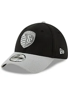 New Era Sporting Kansas City Mens Black Away Jersey Hook 39THIRTY Flex Hat