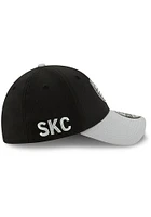 New Era Sporting Kansas City Mens Black Away Jersey Hook 39THIRTY Flex Hat