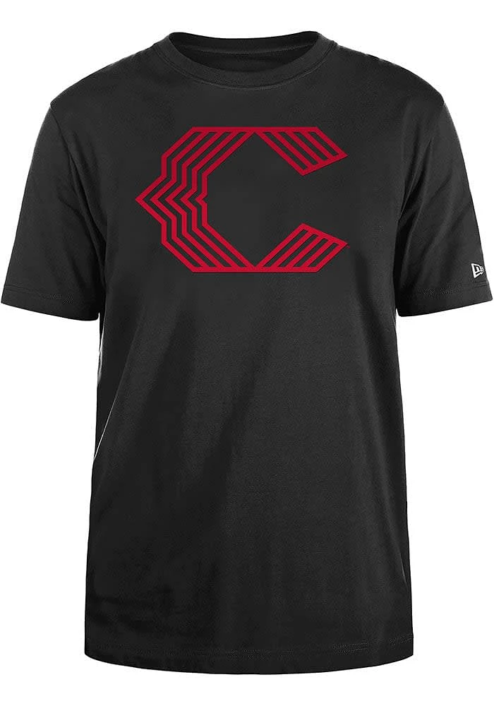 New Era Cincinnati Reds Black City Connect Primary Short Sleeve T Shirt