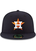 New Era Houston Astros Mens Navy Blue AC Game 59FIFTY Fitted Hat
