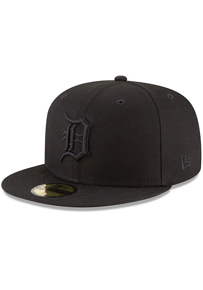New Era Detroit Tigers Mens Black On 59FIFTY Fitted Hat