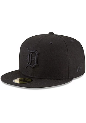 New Era Detroit Tigers Mens Black On 59FIFTY Fitted Hat