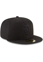 New Era Detroit Tigers Mens Black On 59FIFTY Fitted Hat