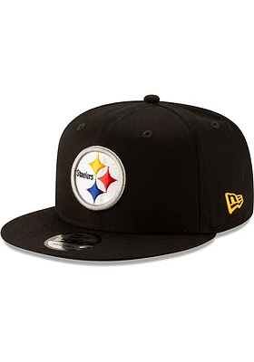 New Era Pittsburgh Steelers Black Basic 9FIFTY Mens Snapback Hat