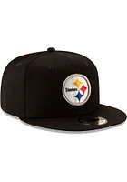 New Era Pittsburgh Steelers Black Basic 9FIFTY Mens Snapback Hat