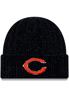 New Era Chicago Bears Navy Blue Velour Cuff Womens Knit Hat