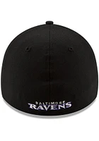 New Era Baltimore Ravens Mens Black Team Classic 39THIRTY Flex Hat