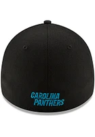 New Era Carolina Panthers Mens Black Team Classic 39THIRTY Flex Hat