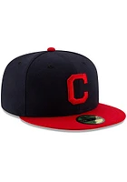 New Era Cleveland Guardians Mens Navy Blue MLB AC 59FIFTY Fitted Hat